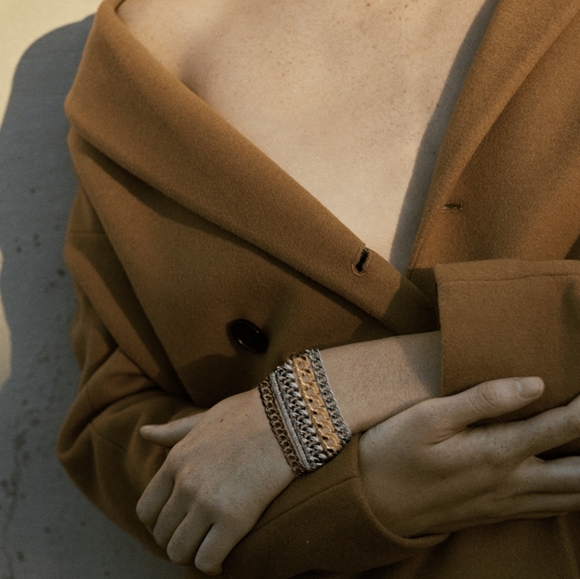 🆕 SALE Jenny Bird Mixed Metals Austin Cuff - Picture 4 of 4